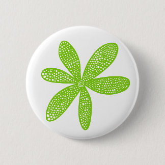 Hübsche Blume - Mars Green auf Weiß Button