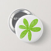 Hübsche Blume - Mars Green auf Weiß Button (Vorne & Hinten)