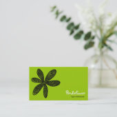 Hübsche Blume - Mars Green Visitenkarte (Stehend Vorderseite)