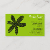 Hübsche Blume - Mars Green Visitenkarte (Rückseite)