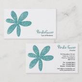 Hübsche Blume - Meeresgrün 669999 Visitenkarte (Vorne/Hinten)