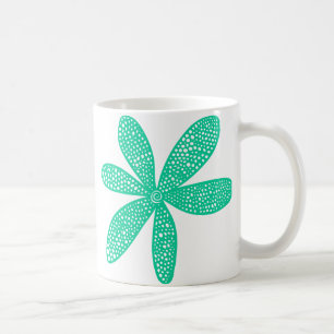 Hübsche Blume - Meeresgrün Kaffeetasse