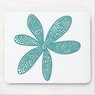 Hübsche Blume - Meeresgrün Mousepad