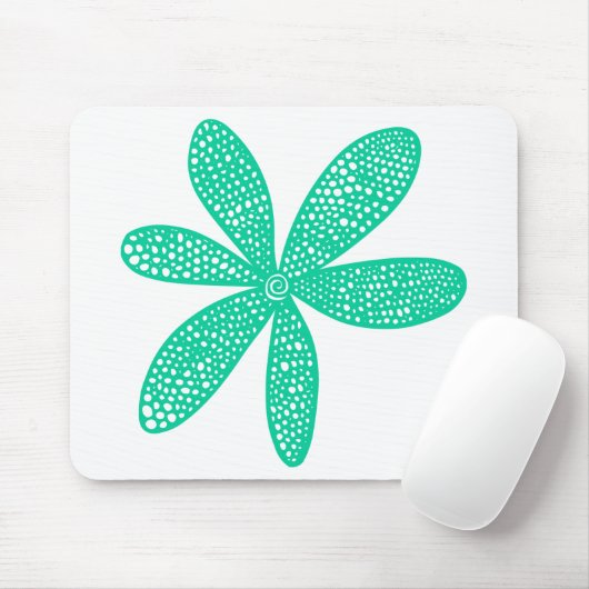 Hübsche Blume - Meeresgrün Mousepad (Mit Mouse)