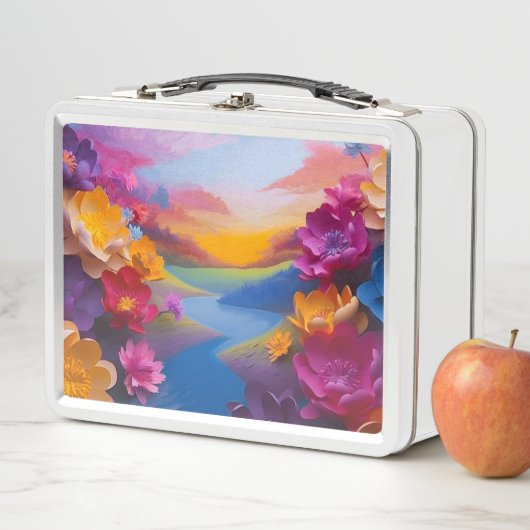 Hübsche Blume Metall Brotdose (Beispiel)