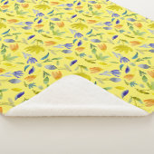 Hübsche Blume mit benutzerdefiniertem gelben Hinte Sherpadecke (3/4)