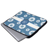 Hübsche Blume mit Monogram-Notebookgehäuse Laptopschutzhülle (Vorne Knopf)