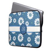 Hübsche Blume mit Monogram-Notebookgehäuse Laptopschutzhülle (Vorderseite Links)