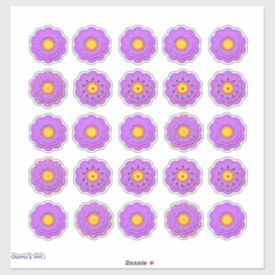 Hübsche Blume mit rosa Filz Aufkleber