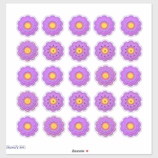 Hübsche Blume mit rosa Filz Aufkleber (Blatt)