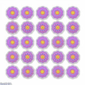 Hübsche Blume mit rosa Filz Aufkleber (Vorderseite)