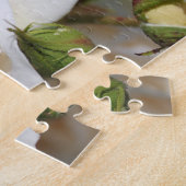 hübsche Blume mit weißer Rose. Liebe, Romantik Puzzle (Seite)