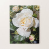 hübsche Blume mit weißer Rose. Liebe, Romantik Puzzle (Vertikal)