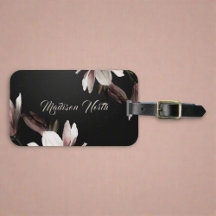 Hübsche Blume Monogramm Name Typografie