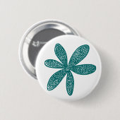 Hübsche Blume - Moss Green auf Weiß Button (Vorne & Hinten)