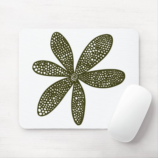 Hübsche Blume - Murky Green Mousepad (Mit Mouse)