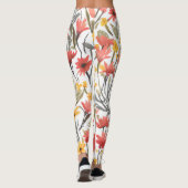 Hübsche Blume Muster Botanische Flora Leggings (Rückseite)