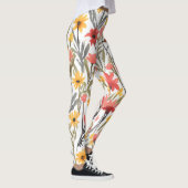 Hübsche Blume Muster Botanische Flora Leggings (Rechts)