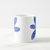 Hübsche Blume - Navy Blue Kaffeetasse (Mittel)