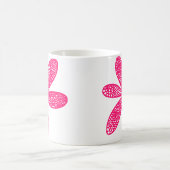 Hübsche Blume - Neon Red Kaffeetasse (Mittel)