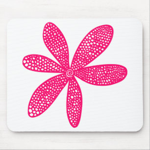 Hübsche Blume - Neon Red Mousepad