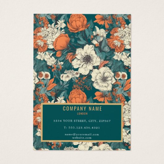 Hübsche Blume Ohrring-Grafikkarte (Rückseite)