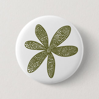 Hübsche Blume - Ölabwurf auf Weiß Button