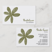 Hübsche Blume - Olivendrab 666633 Visitenkarte (Vorne/Hinten)