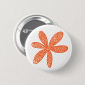 Hübsche Blume - Orange im Herbst auf Weiß Button (Vorne & Hinten)