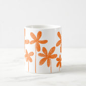 Hübsche Blume - Orange Kaffeetasse (Mittel)