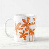 Hübsche Blume - Orange Kaffeetasse (Links)