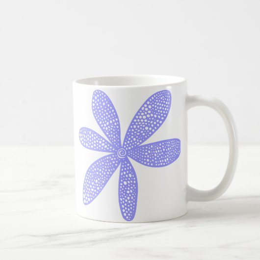 Hübsche Blume - Pastellblau Kaffeetasse (Rechts)