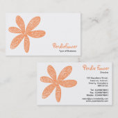 Hübsche Blume - Peach FF9966 Visitenkarte (Vorne/Hinten)