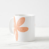Hübsche Blume - Peach Kaffeetasse (Vorderseite Links)