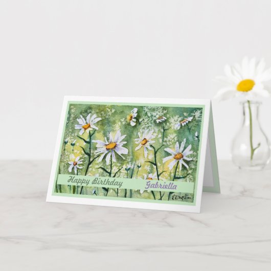 Hübsche Blume Personalisiert Happy Birthday Card Karte (Kleine Pflanze)