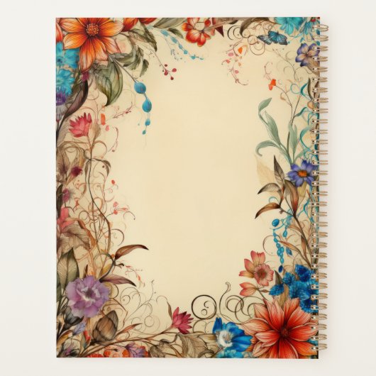 Hübsche Blume Personalisiert Planer (Rückseite)