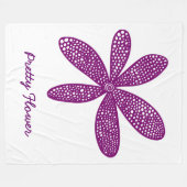 Hübsche Blume - Pflaume auf Weiß Fleecedecke (Vorderseite (Horizontal))