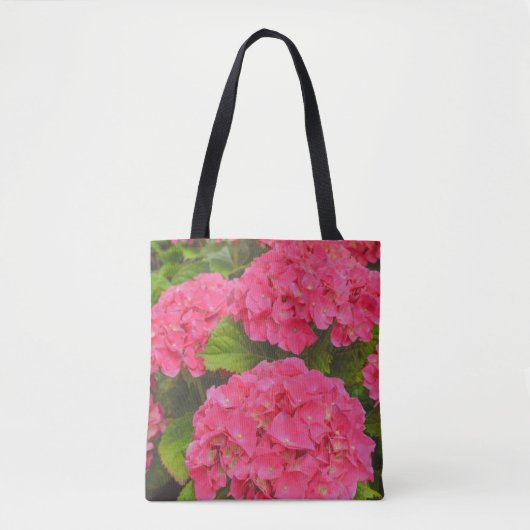 Hübsche Blume Pink Hydrangea Garden Totasche Tasche (Vorderseite)