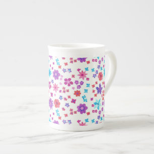 Hübsche Blume-Power Knochen-China-Tasse Porzellantasse