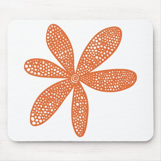 Hübsche Blume - Red Brown Mousepad (Vorne)