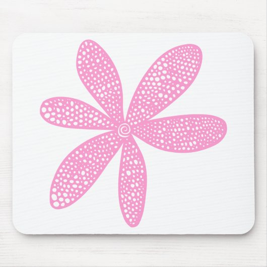Hübsche Blume - Rosa Mousepad (Vorne)