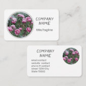 hübsche Blume rosa Tulpen auf weiß Visitenkarte (Vorne/Hinten)