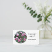 hübsche Blume rosa Tulpen auf weiß Visitenkarte (Stehend Vorderseite)