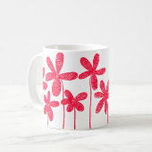 Hübsche Blume - Rot Kaffeetasse (Vorderseite Links)