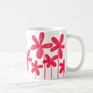 Hübsche Blume - Rot Kaffeetasse