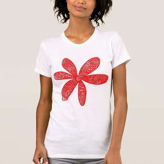 Hübsche Blume - Rot T-Shirt (Vorderseite)