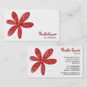 Hübsche Blume - Ruby Red 990000 Visitenkarte (Vorne/Hinten)