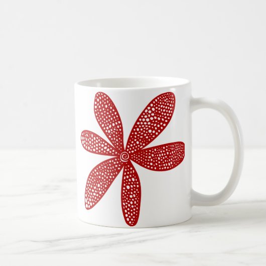 Hübsche Blume - Ruby Red Kaffeetasse (Rechts)