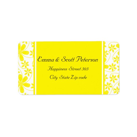 Hübsche Blume - Rücksendeadresse Adressaufkleber (Vorne)