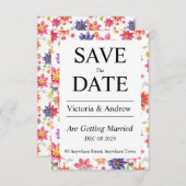 Hübsche Blume Save the Date (Vorne/Hinten)